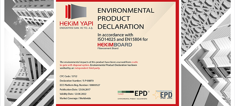 Hekim Yapı Receives EPD Certificate for Fibercement Products